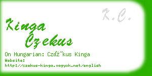 kinga czekus business card